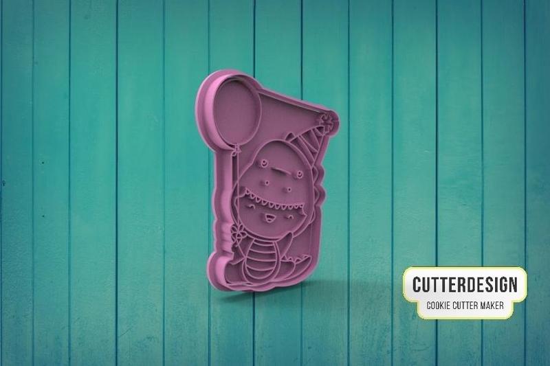 Dinosaur Costume Baby Cookie Cutter M2
