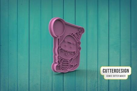 Dinosaur Costume Baby Cookie Cutter M2