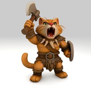 DnD Orange Cat Barbarian