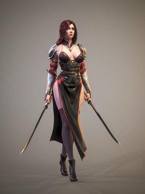 Light_knight_Scarlet_Game_ready_Low_poly_3D_model_Low_poly_3D_model