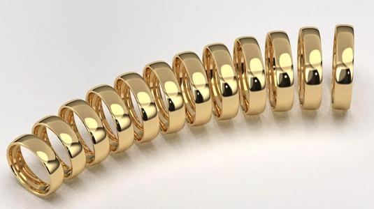 Band Ring for Men print model 3D R0140-W 5mm