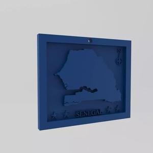 Senegal Map 3d Print Model