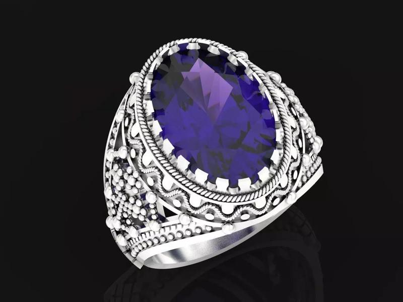 big wide  vintage ring arabic 626