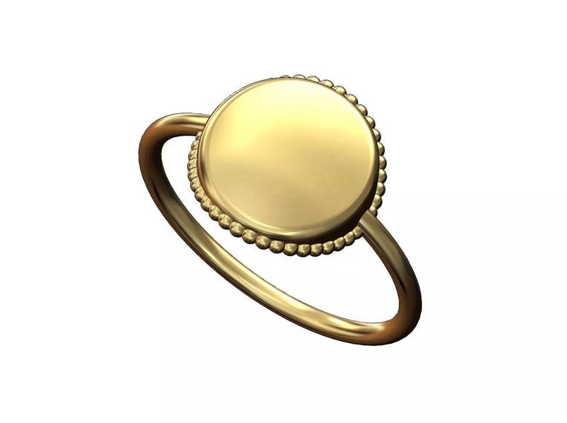 Beaded round dome fashion ring US size 5to9