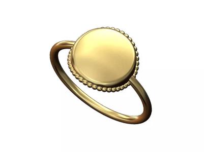 Beaded round dome fashion ring US size 5to9