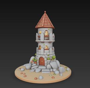 Medieval Wizard Tower STL – Tabletop RPG, DnD & Board Game Terrain