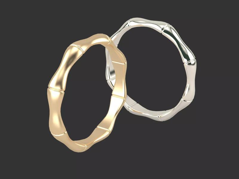 BUKUM Ring Printable  Stl Obj Stp Files for 3D Jewelry Print