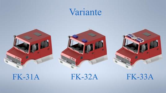 Fahrerhaus Unimog Doppelkabine FK-3 LKW Truck Cabine 1/14