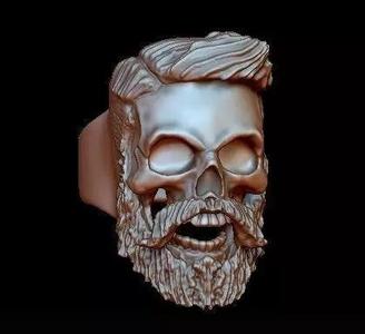 beard skullring