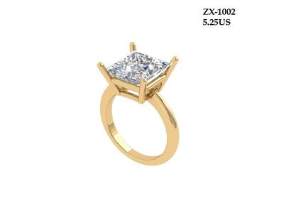 Princess Solitaire Ring
