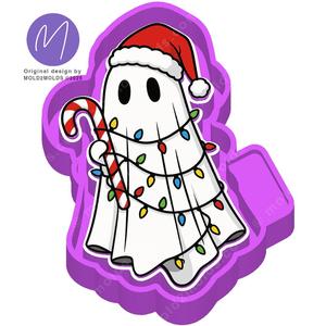 Christmas Ghost with Candy Cane Freshie STL Mold Housing