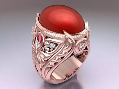Pattern Rings - Oval Stone Rings - N4102