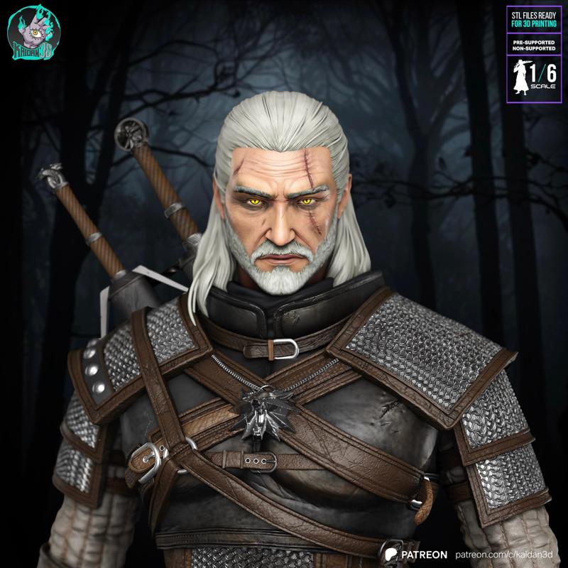 Geralt of Rivia THE WITCHER 3 STL - Ready for 3D Printing