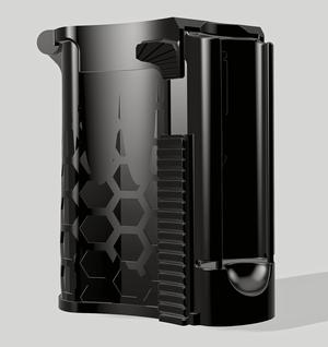 Cigarette Box with Dispenser & Lighter Compartment – Modern Hex Design