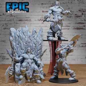 Frost Giant Set <‧ DnD Miniature ‧ Tabletop Miniatures ‧ Gaming Monster ‧ 3D Model ‧ RPG ‧ DnDminis ‧ STL FILE