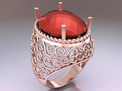 Oval Stone Ring - GN224