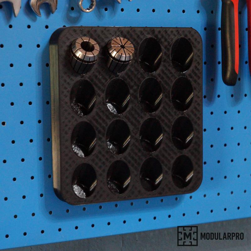 ER32 Magnetic Collet Holder, Vertical Rack for 16 Collets - CNC Tool Organization