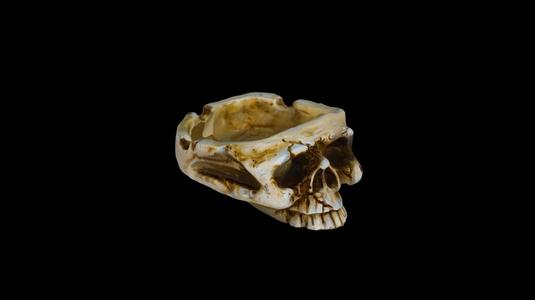 skull ashtray