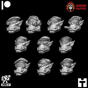 Kommando Orcs Retro Heads in Berets