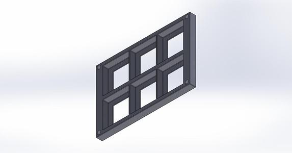Miniatures Storage Tray, 40mm Square Base x 6, ShoeBox Miniatures Storage System