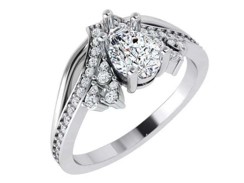Pear Cut Unique Ring 4684
