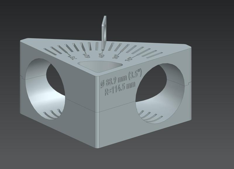 Marking and cutting aid for pipe elbows /Marking and cutting aid for pipe elbows (Ø88.9mm (3.5") R=114.5mm)