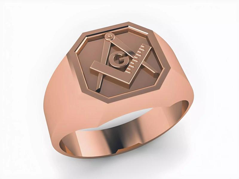 Master Masonic Plain Gold Ring