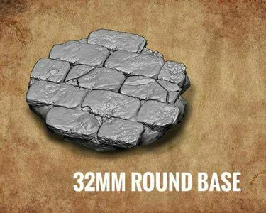 miniature base, 32 mm, stone (pre.supported)
