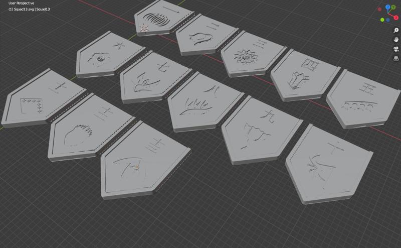 Bleach Shinigami Gotei Squad badges