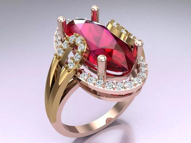 Oval stone ring - Womens  Rings - N852404