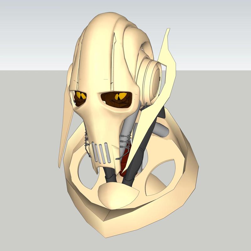GENERAL GRIEVOUS Complete Life Size Bust SUPER EASY TO PRINT!!!