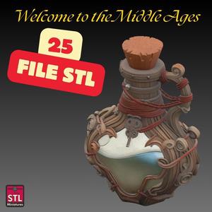 STL Files Collection – Welcome to the Middle Ages! Medieval Props Pack – 25 Detailed Models for 3D Printing