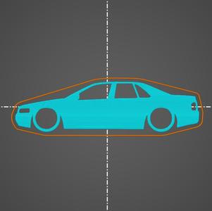 Cadillac Seville STS 1998 key silhouette