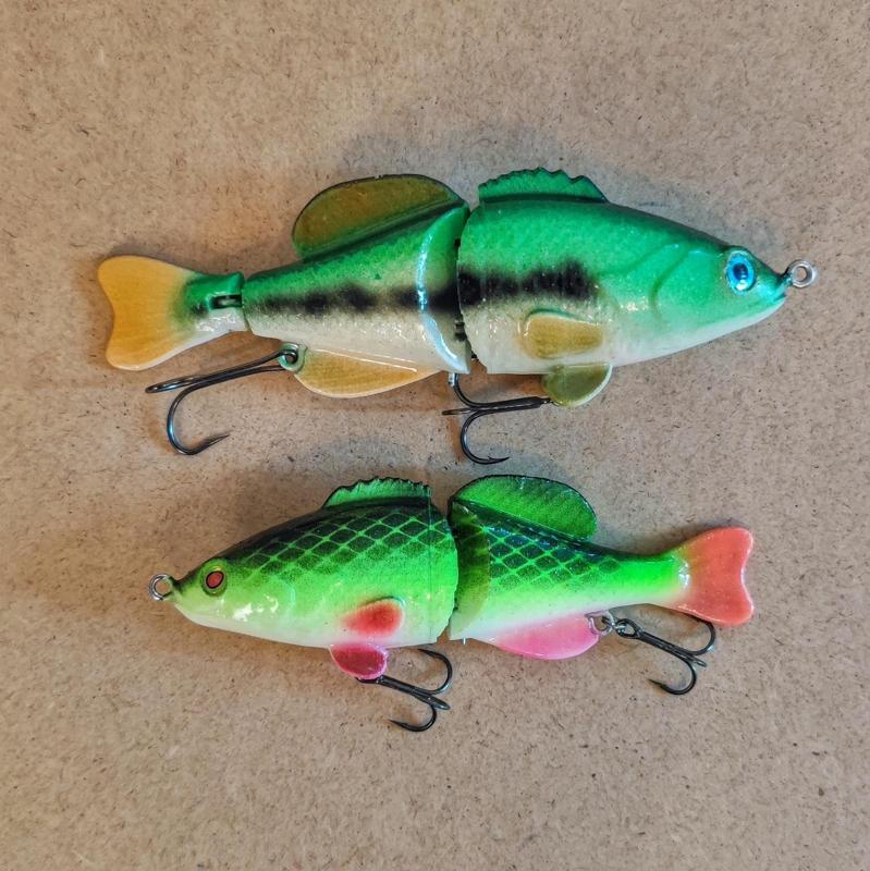 Bass multi jointed swimbait or glidebait fishing lure