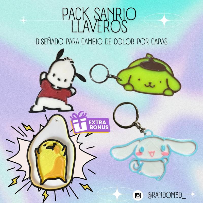 TRIPACK SANRIO KEY RINGS