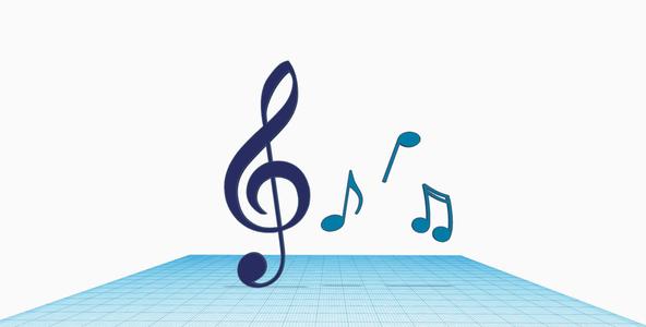 Sol key and musical notes
