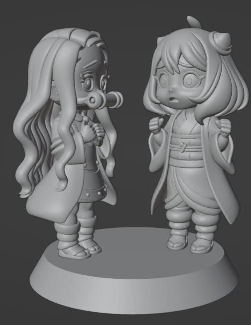 nezuko and anya - kimetsu no yaiba - spy x family
