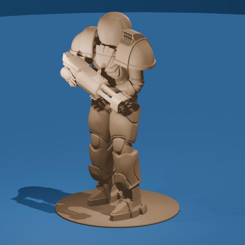 Space Mech Woman Space Marine Armor STL File