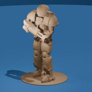 Space Mech Woman Space Marine Armor STL File
