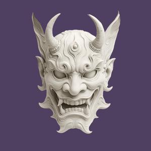 Demonic Oni Mask – Highly Detailed 3D Printable Model STL