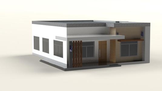 Modern Miniature Abode: A 1/64 Scale Contemporary House Model
