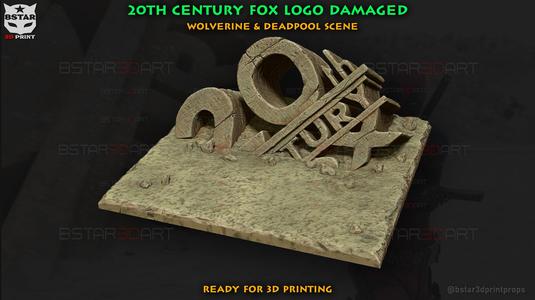 20th Century Fox Logo Damaged Base - Deadpool n Wolverine scene
