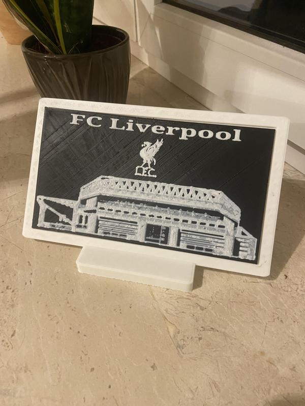Liverpool FC stadium outline with frame