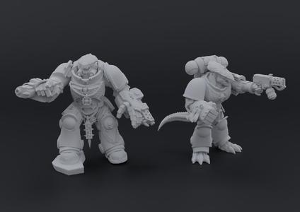 Space Lizard Super Soldier Heads
