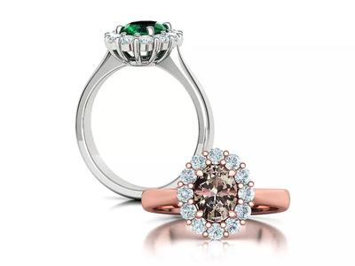 8x6 Oval Gem Princess Diana Engagement Ring 1CT stone