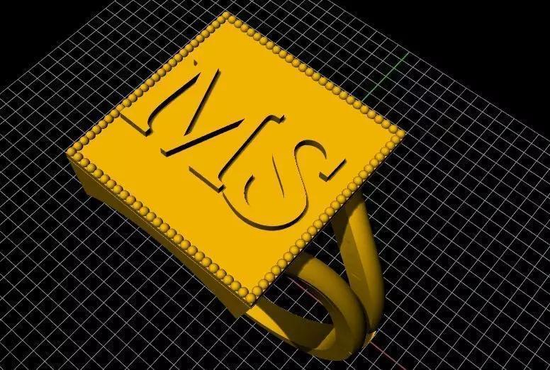 Alphabet Ring 3dm file