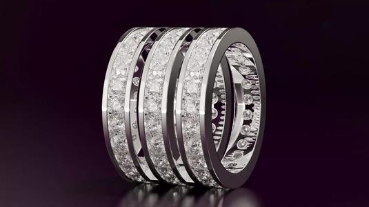 3line round cut eternity ring N02 54EU size