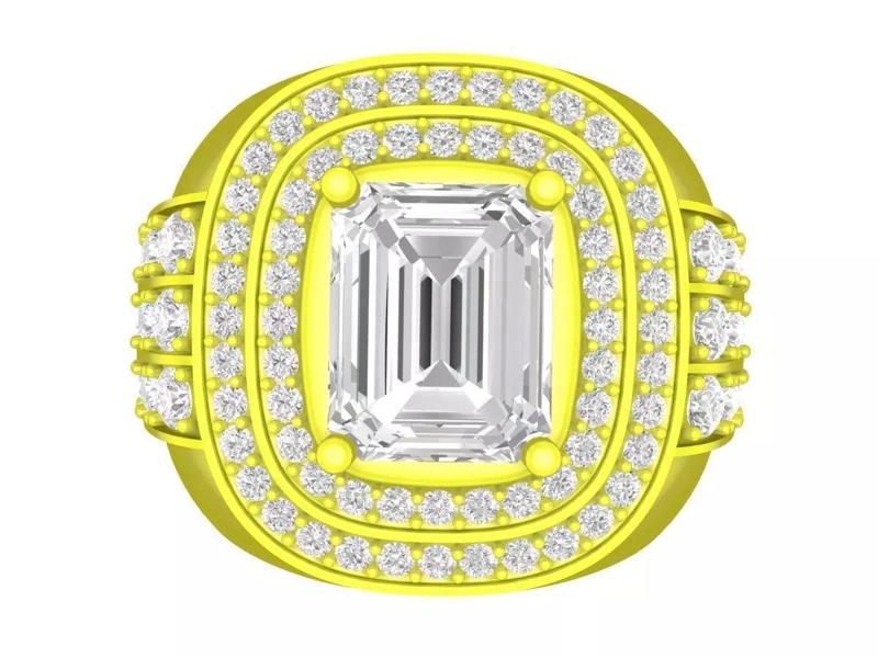 7043 Luxury Korean  Diamond Bussiness Men Ring