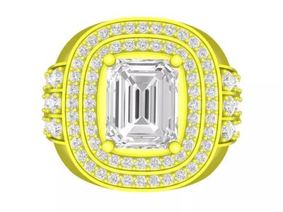 7043 Luxury Korean  Diamond Bussiness Men Ring