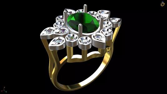 Oval Emerald Ring